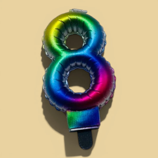 Rainbow Number Candle — 8