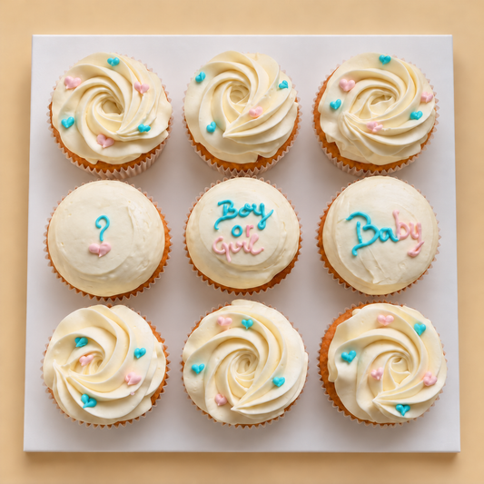 Boy or Girl Cupcake Box — reference-based design preview