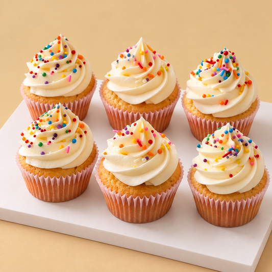 Rainbow Sprinkle Cupcake Box — reference-based design preview