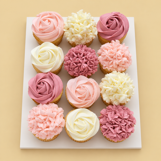 Mauve, Blush & Ivory Cupcake Box design reference
