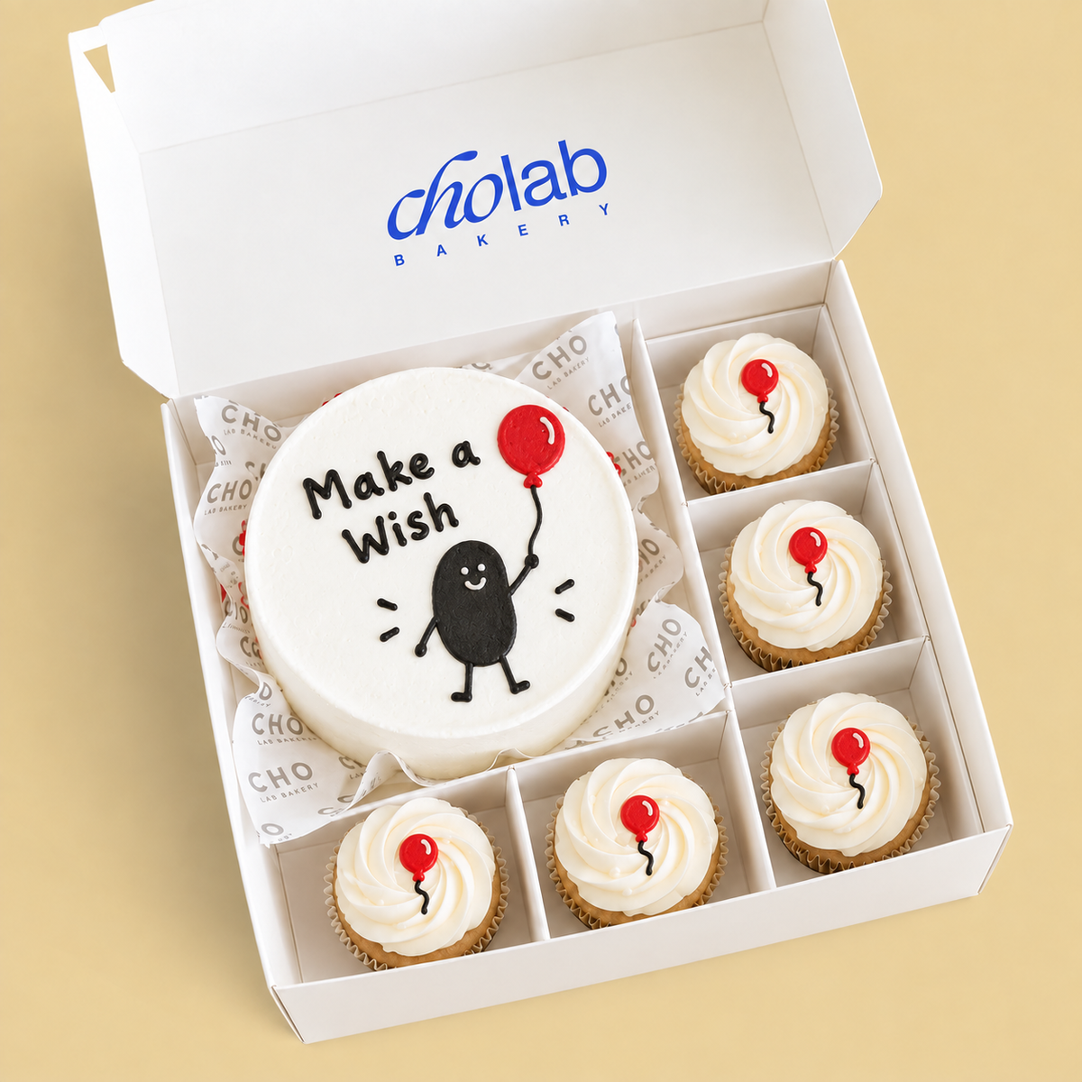 Make a Wish — Mini Cake with Five Cupcakes