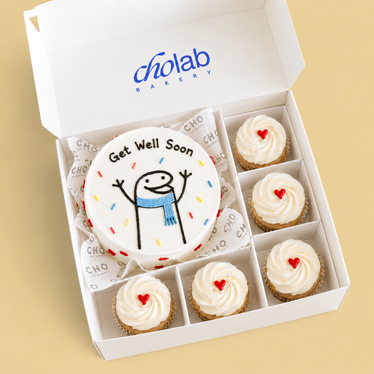 Get Well Soon — Mini Cake with Five Cupcakes