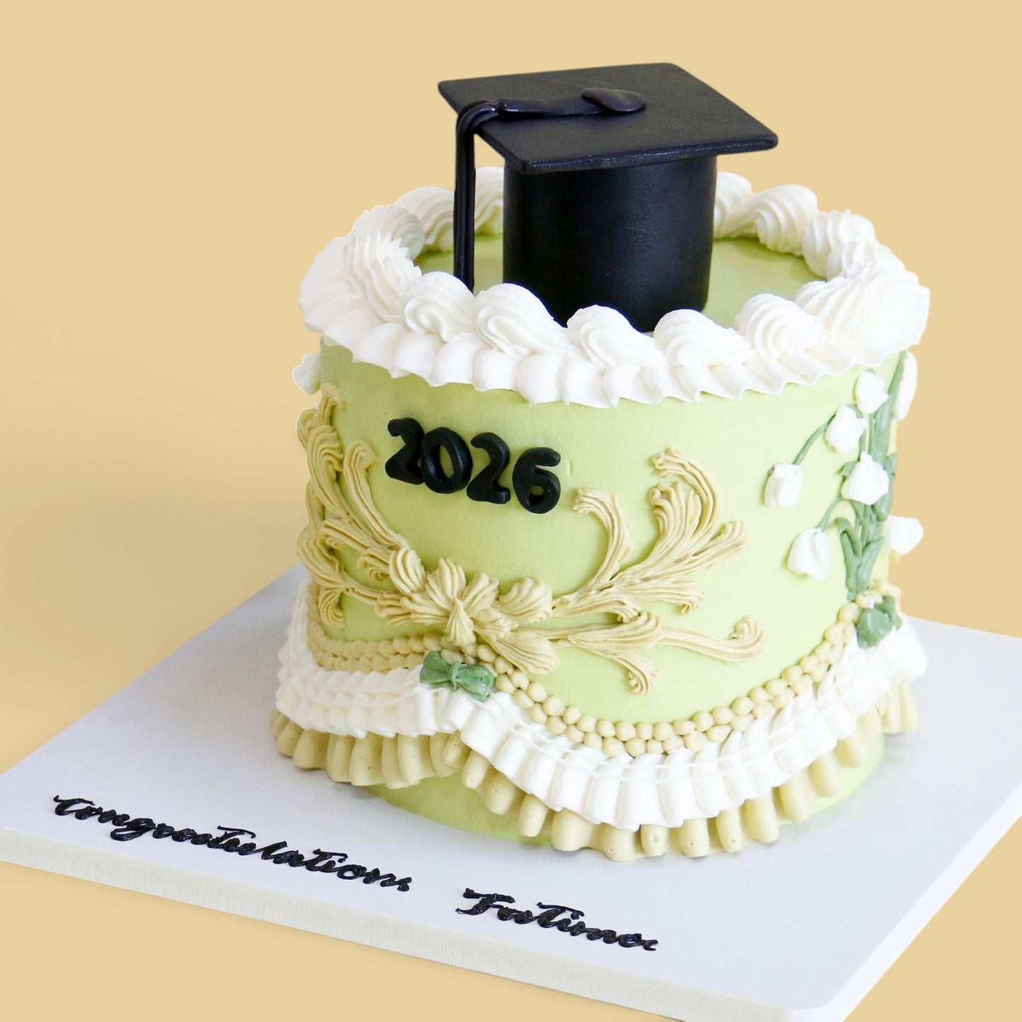 Senior Graduation — Green & Cap