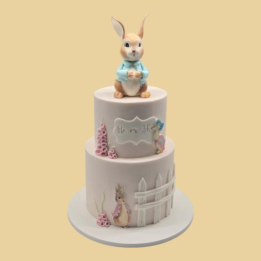 Bunny & Fence — Two-Tier Custom