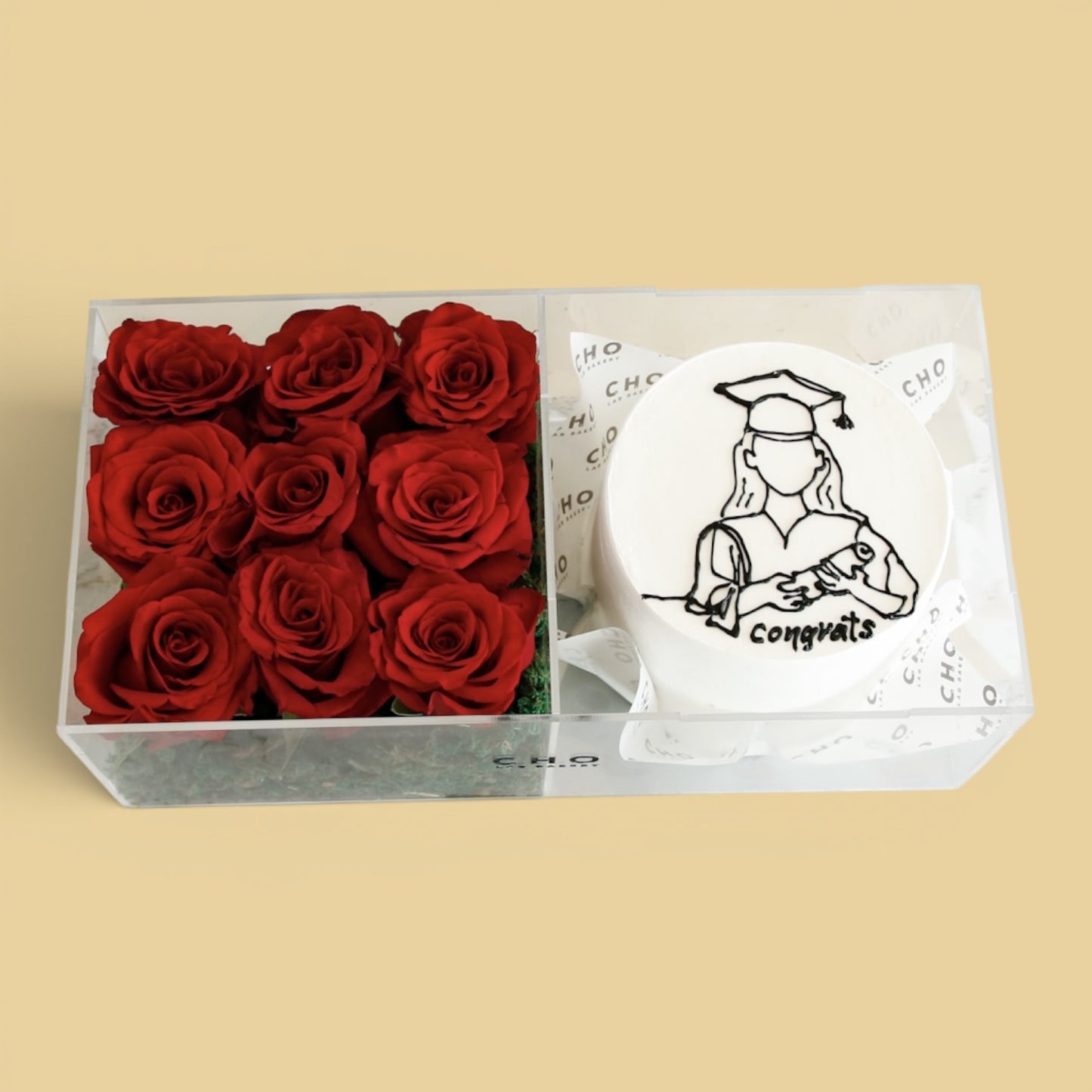 Graduation Lady — Red Bloom